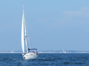 Destiny on route to Crouesty taken from a friends boat