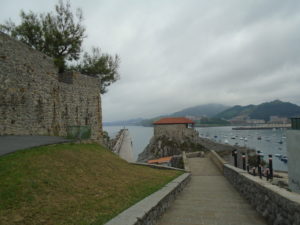 Looking back at the harbour from the Church