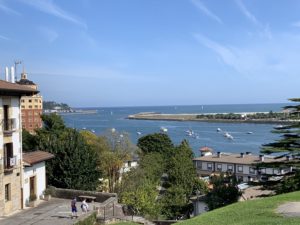 R. Bidasoa from the town looking out to the bar. Hendaye further up river to the right.