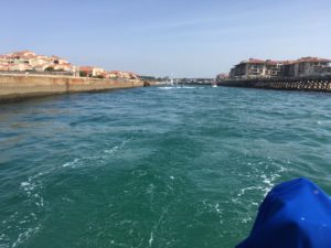 Looking back down channel towards marina.